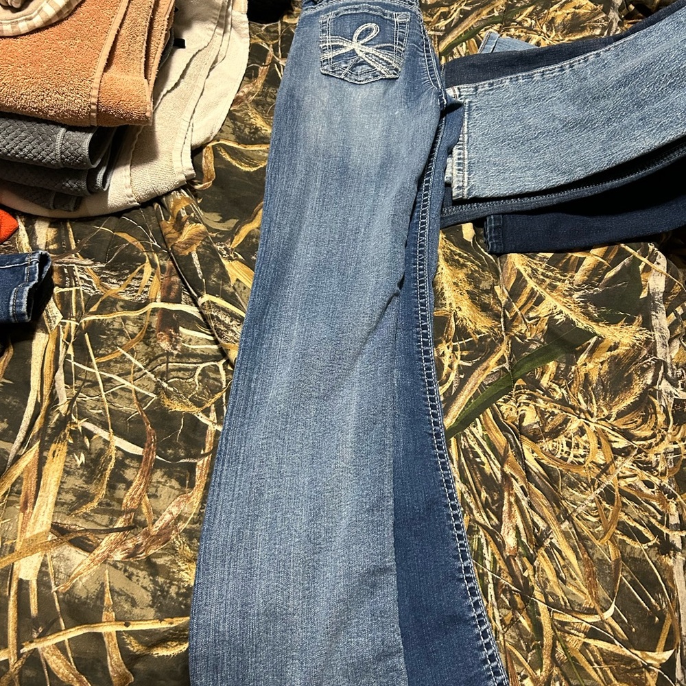 Wallflower Light and Dark Blue Boot Cut Jeans